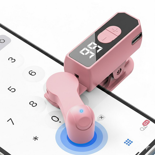 충전식 무선 주홈 오토 클릭커 3세대 틱톡 북치기 클릭기 콜잡이 배달 택시 자동 터치기 자동클릭 클리커, 1개, 핑크