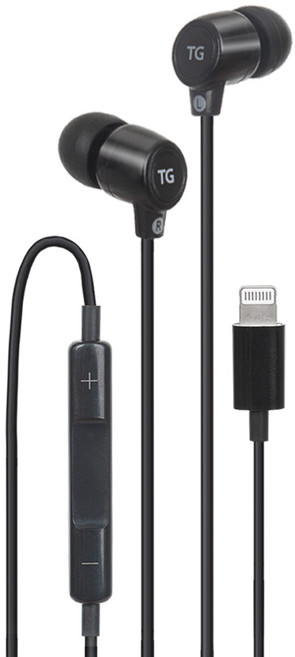 TG 8핀 유선 이어폰 애플 최신 아이폰 애플 전용 12 11 SE2 13 프로 맥스 전기종 호환, 블랙