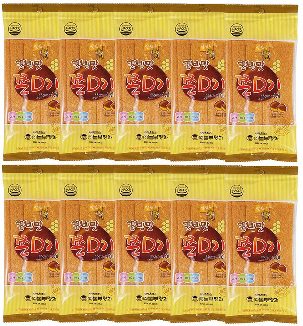 놀부명과 꿀밤맛쫀디기 110g, 10개