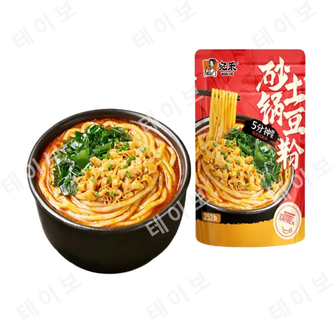 완허 투도우펀 중국감자면 매콤한 맛, 5개, 252g - 쿠팡