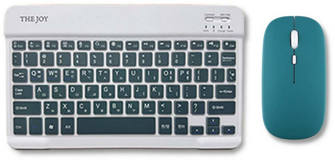 갤럭시탭 아이패드 레노버 엘지 지패드 울트라 샤오신 샤오미 미패드 아이뮤즈 태클라스트 디클 포유디지탈 뮤패드 엠피지오 태블릿 호환 블루투스 무선 키보드+마우스 세트+키스킨 아이친구, 다크그린 세트