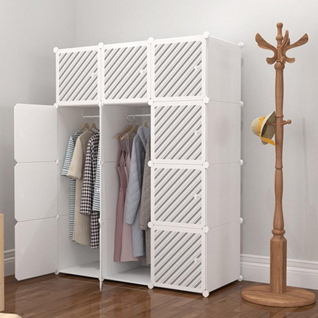 침실플라스틱옷장 조립형화이트수납장