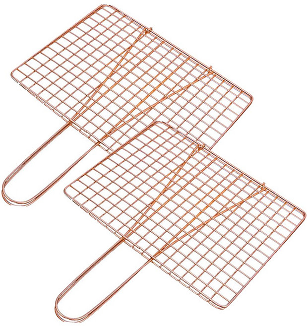 양면 동석쇠 동색 바베큐 접석쇠 구이용, 2개