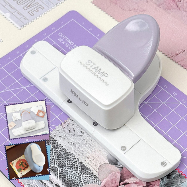 꼬꼬마스픽 우표 모양 우표펀칭기, 1개, 우표무늬