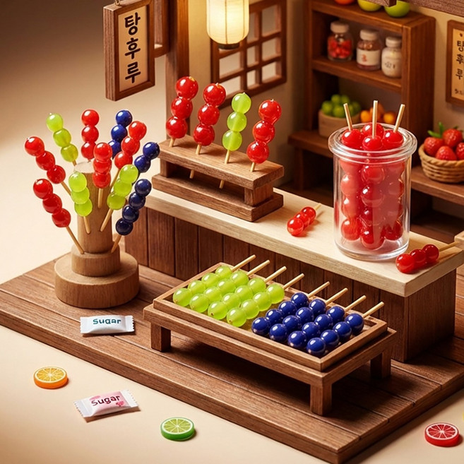 미니어처 장식 과일꼬치 탕후루 피규어 식당 모형 인형집 꾸미기소품, 딸기 대형