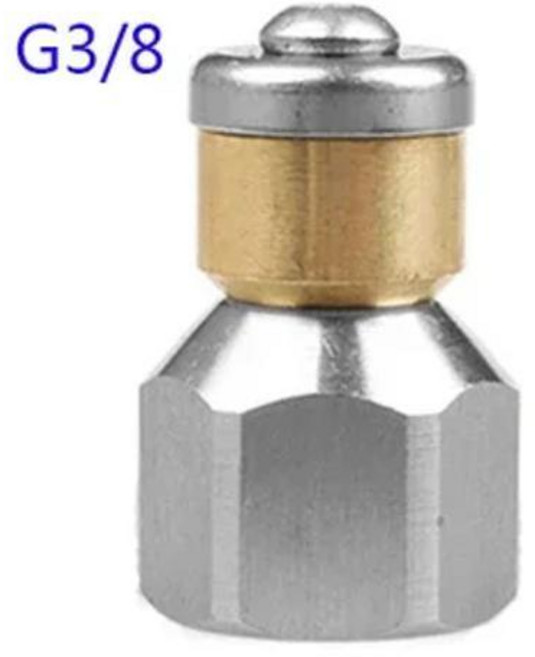 제터 와셔 노즐 압력 하수구 청소 파이프 드레인 호스 노즐용 스프레이, 1개