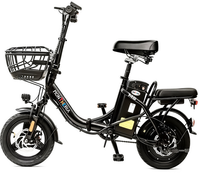 몬테리아 접이식 전기자전거 48V 500W 전동자전거 KCS 안전인증 A598-188, M5블랙, 15Ah-60km, 경량스틸