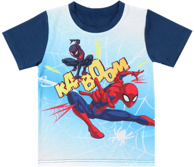 프리미에팜 스파이더 맨 남아용 카붐 5부 반팔 티셔츠