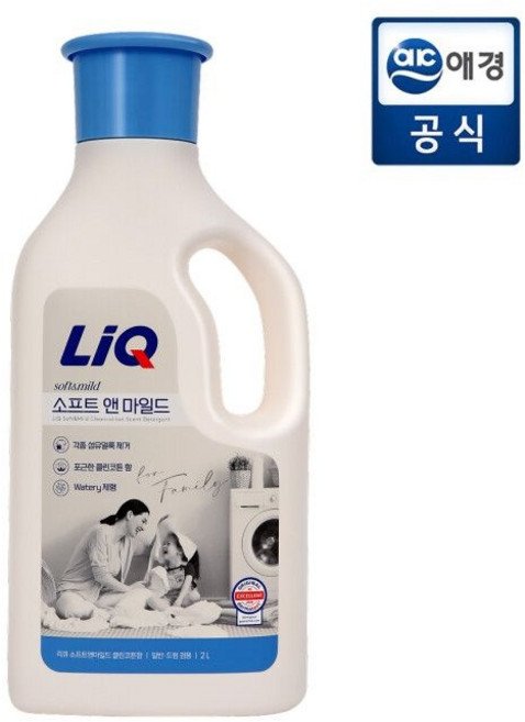 온가족용 리큐 소프트앤마일드 용기 클린코튼향 2L 388475