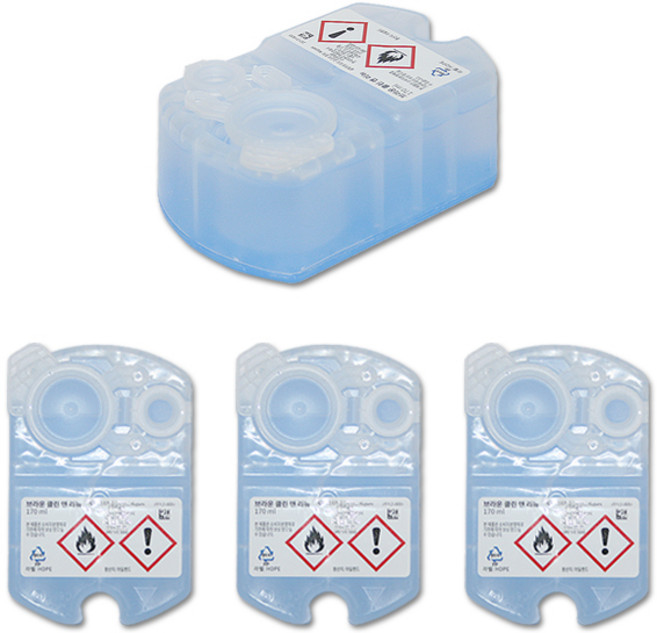 브라운 전기면도기 세정액 CCR4 클린앤리뉴 레몬향, 1개, 4개입