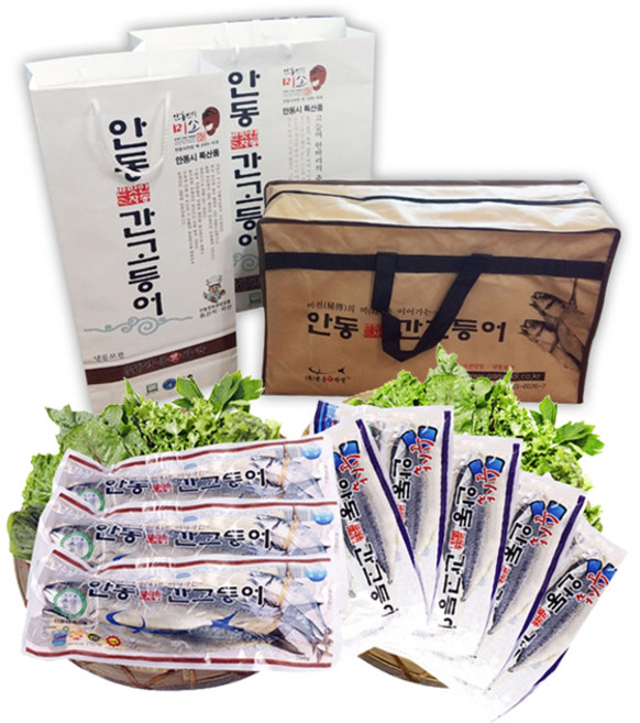 (주)안동맛자반 안동 간고등어 선물세트 1손 900g 자반고등어, 3개
