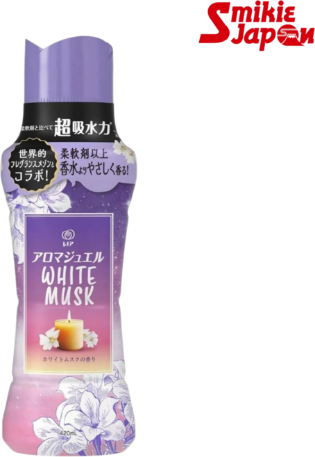 레노아 비즈 유연제 아로마 쥬얼 화이트머스크 420ml, 1개