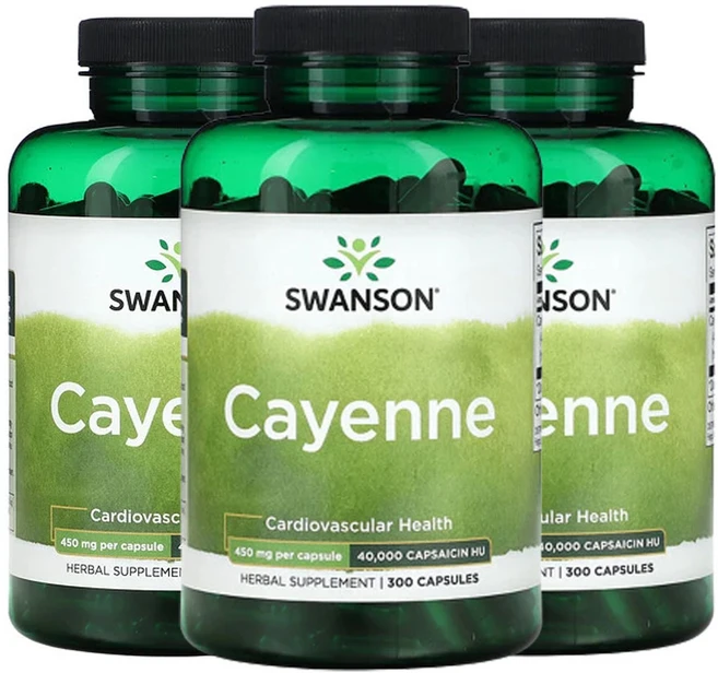 스완슨 카이엔 450mg 캡슐 300정, 3개 - 쿠팡