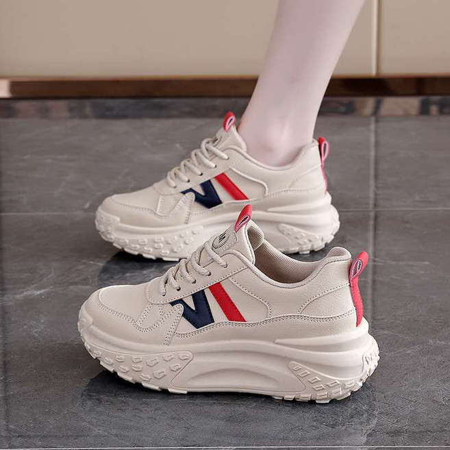 루미빈 여성 봄가을 가벼운 통굽 스니커즈 데일리 운동화