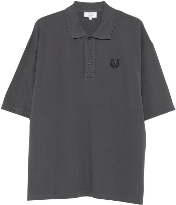 메종키츠네 폭스 헤드 자수 폴로 셔츠