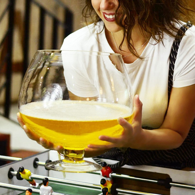 빅사이즈 대형 맥주 와인잔 파티 대용량 유리잔, 1개