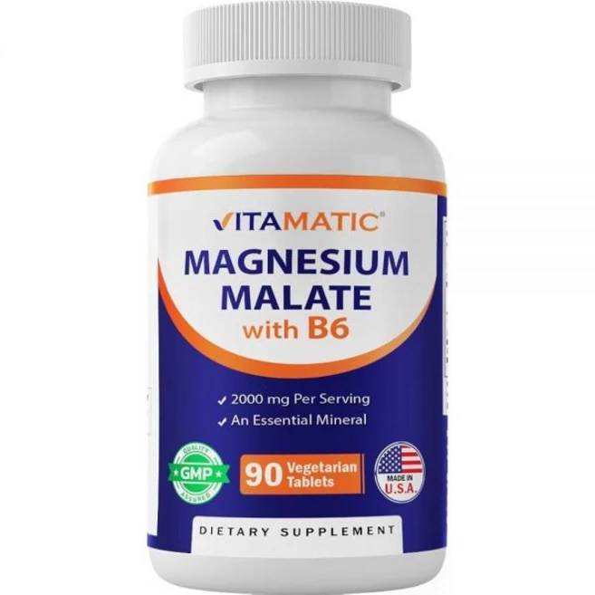 비타매틱 마그네슘 말레이트 1회 제공량 2000mg - 90 채식용 정제, Vitamatic 마그네슘 말레이트 1회 제공량당 20, 90회분, 2개 - 쿠팡
