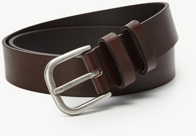 [STCO] 남성 다크브라운 통가죽 벨트 브라운