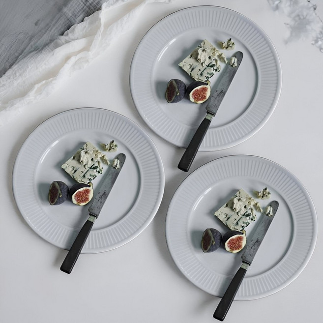 프랑스 필리빗 플리셰 플랫 플레이트 도자기 평평 접시 22cm x3개 세트