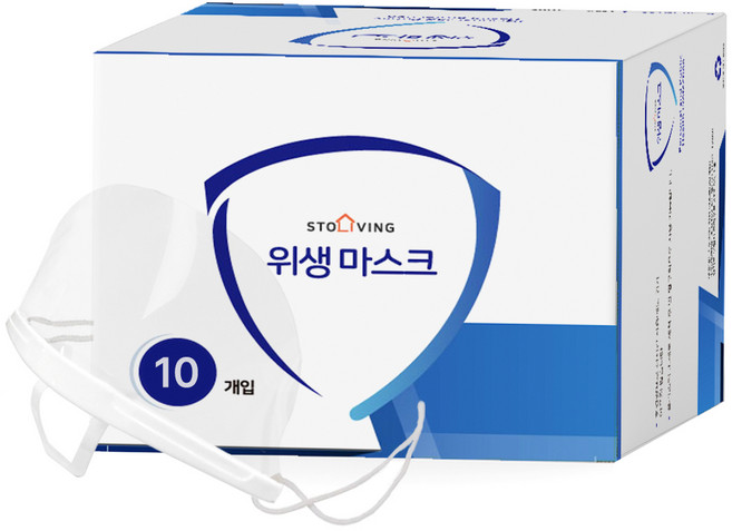 스토리빙 플라스틱 위생마스크, 10개입, 1개, 투명