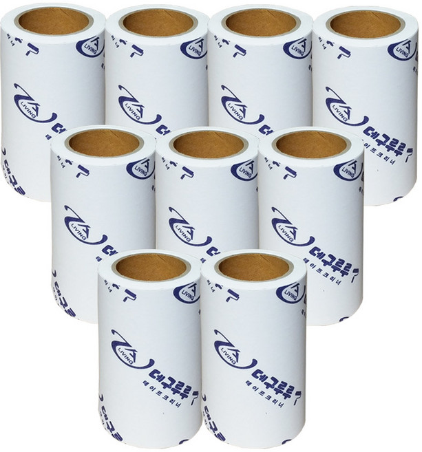 국산 테이프크리너 돌돌이 찍찍이 먼지테이프, 100리필만 9개 (10mx9), 1개