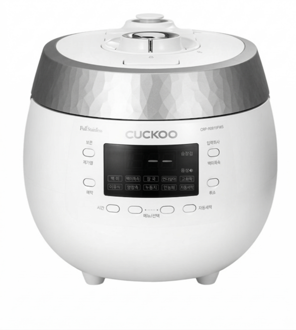 쿠쿠 전기 압력밥솥 6인용, CRP-R0615FWS, 화이트 + 웜실버