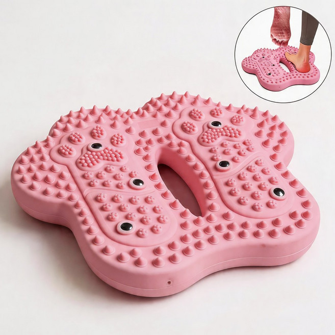 YOPENCE가정용 스텝퍼발지압 스탭퍼실내운동기구 에어스텝퍼, 핑크