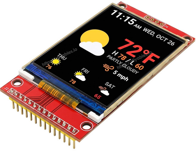 DIYables 2.4인치 TFT LCD 디스플레이 모듈 320x240 ST7789 SPI 컬러 화면 비터치 Arduino ESP32 ESP8266 호환 튜토리얼 제공, 1개