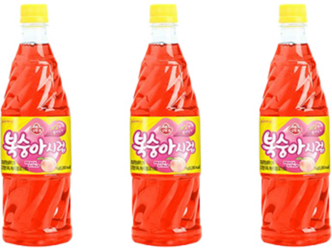 오뚜기 홈베이킹 복숭아시럽 아이스크림토핑 빙수토핑 1KG, 3개