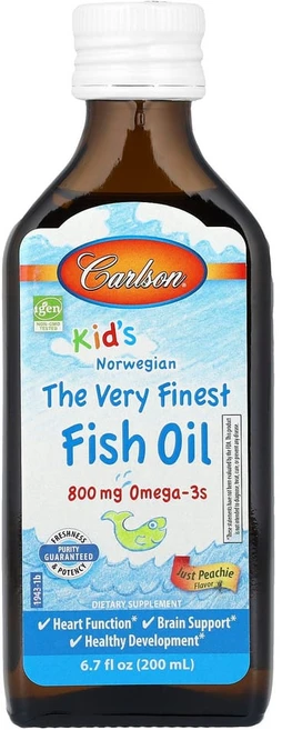 칼슨 더 베리 파이니스트 피쉬오일 복숭아 800mg 200ml, 딸기맛, 198.142ml, 1개 - 쿠팡