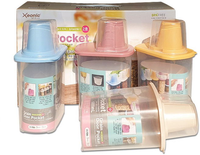 제오닉 잡곡보관용기 2호 세트 1000ml x 4EA