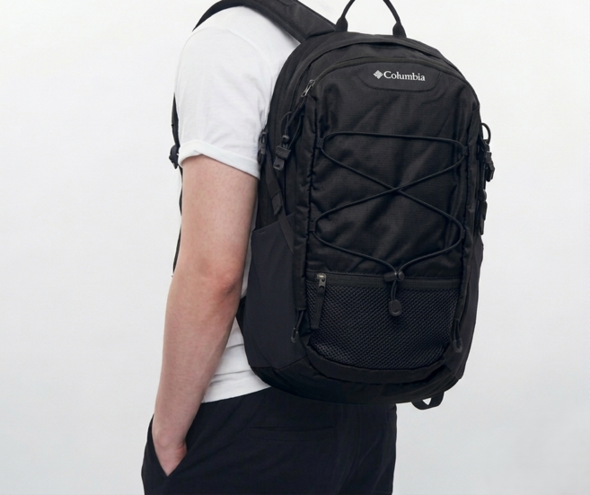컬럼비아 백팩 가방 등산 남자 여행용 가벼운 백팩 모아렌 파우치, 블랙(BK)