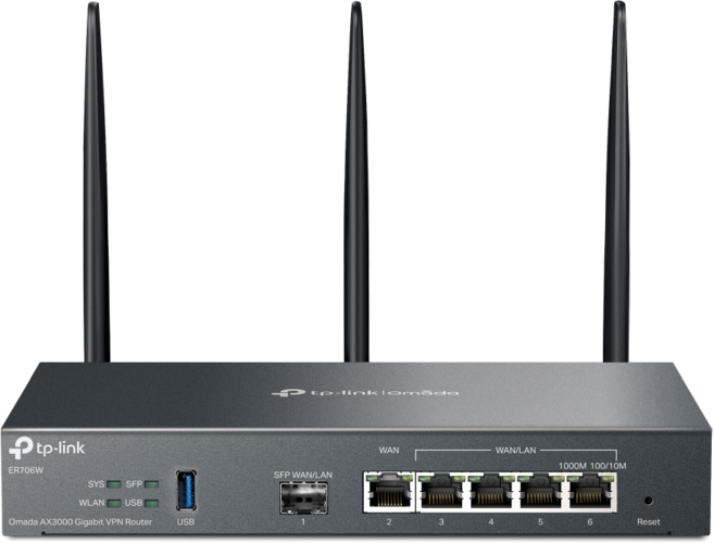 ARP 검사 AX3000 기가비트 VPN 라우터 총 6포트 중앙관리 VPN DoS 방어 IP/MAC/URL 필터링 ER706W, 1개
