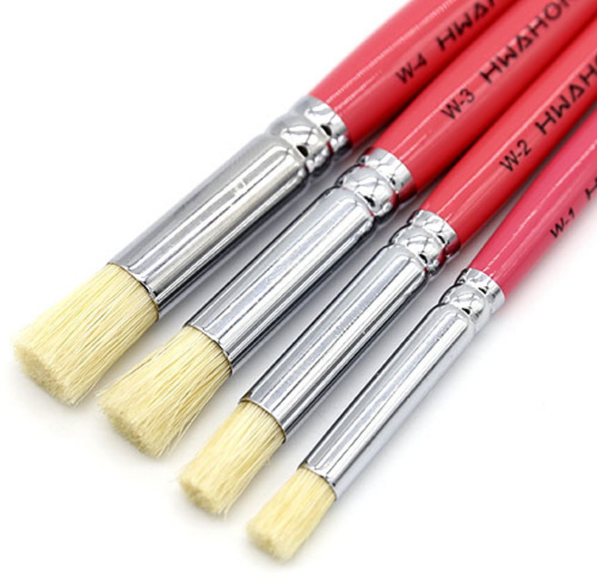 스텐실붓 화홍4개 세트