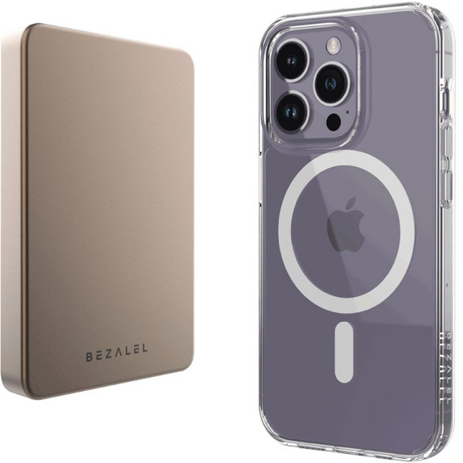 BEZALEL 倍加能 Prelude MagSafe 磁吸無線行動電源｜贈iPhone 14 Pro手機殼, SR｜贈iPhone 14 Pro手機殼, 曙光金, Prelude S/SR