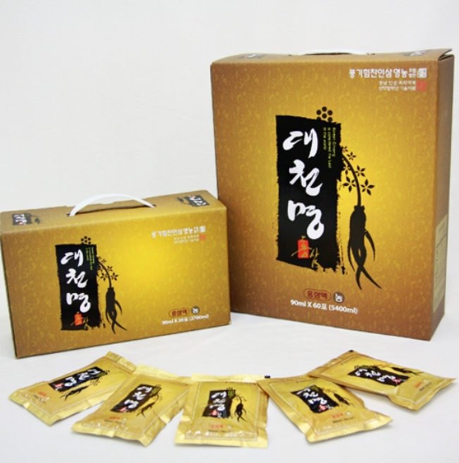 대천명 홍삼액 농 60포 - 홍삼 액기스 홍삼액 홍삼진액 저온복합추출로 추출된 가장 높은 진세노사이드 함량과 깊은 향과 진한 맛이 특징인 고성능비 모델입니다., 1세트, 60회분