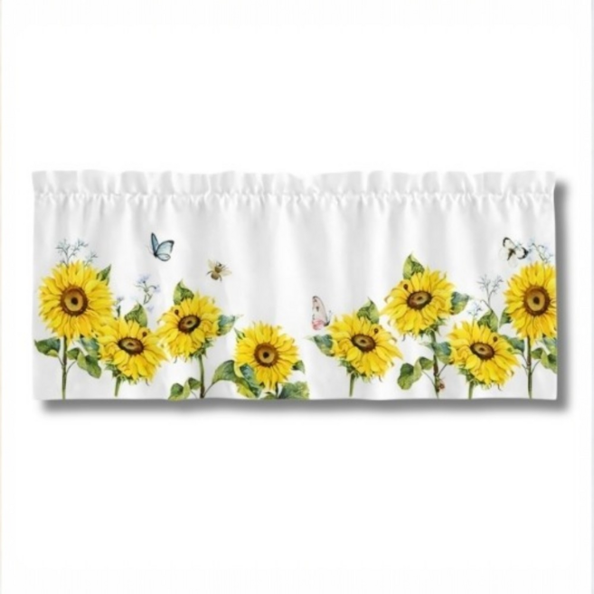 주방 커튼 바란스 창문 가리개 미니커튼