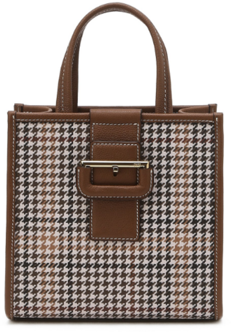 닥스 여성용 가죽배색 하운드투스체크 토트백 DCBA5F611