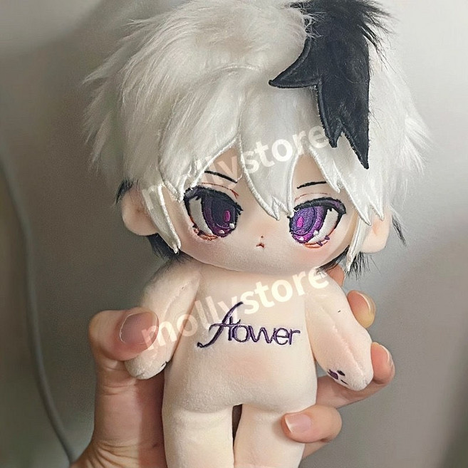 보컬로이드 Vflower 20cm 무속성 솜인형 아이돌 인형옷 솜깅이, 단일 인형 (뼈)