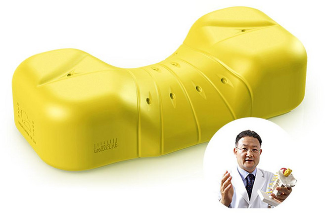 밸런스9 꼬북베개 블루 의사가 만든 100% 국내생산 경추베개 여행용 캠핑용 기내용으로도 제격인 꿀잠 숙면베개, 1개 x 옐로우 x 370 x 169 x 90 mm, 1개