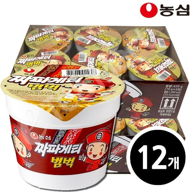 농심 짜파게티범벅 70g 6개입 x 2, 기본상품, 12개