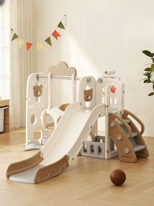 더류현 유아놀이터 실내유아그네 미니농구대 자유놀이 농구놀이 유아미끄럼틀 가정용놀이터, 1개, 소형 공룡 전체 높이 전체 밀폐 프레임 포함