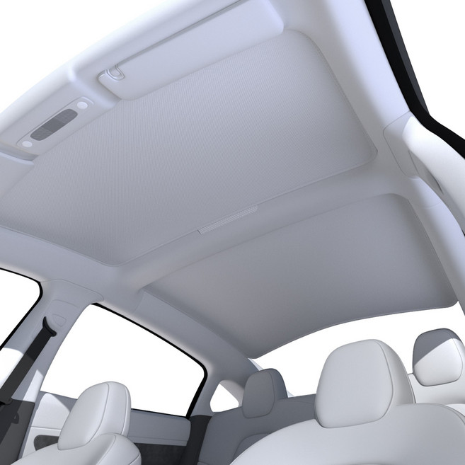 Vihimai 테슬라 모델Y 주니퍼 모델3 하이랜드 전용 썬루프 선쉐이드 (고온 및 자외선 차단 프리미엄 방열 소재 간편 설치), 1세트, 라이트 베이지