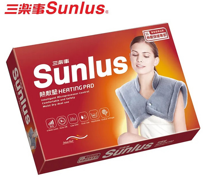 Sunlus三樂事 頸肩雙用柔毛熱敷墊 SP1213