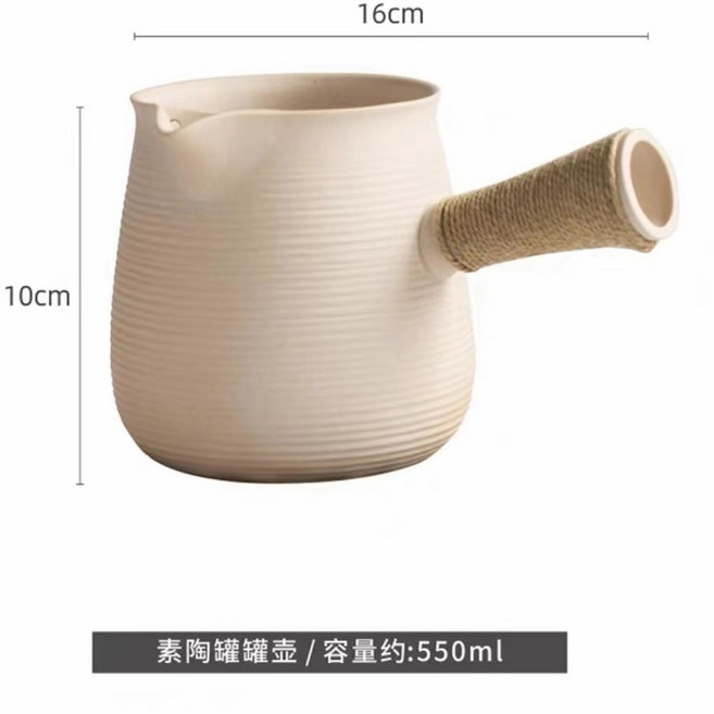 난로 바베큐 점토난로 직사각형 중소형 따뜻한 일식과 구식 주변 오븐용 휴대용 가장자리, 14 도자기 항아리 주전자 555ml, 1개