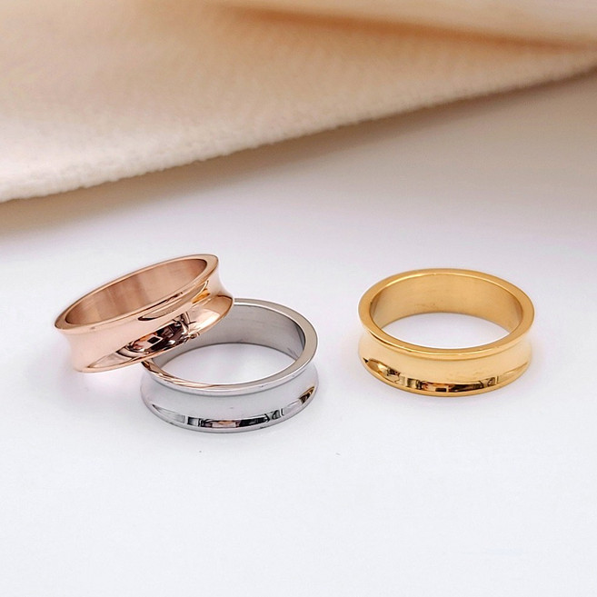 써지컬스틸 5mm 오목 반지 커플 우정링