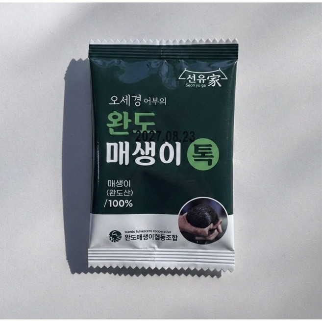 [TV홈쇼핑정품] 선유가 오세경어부 싱싱두툼 완도 매생이 톡 세척 동결건조 블록 떡국 죽 건매생이 소포장, 5개, 2g