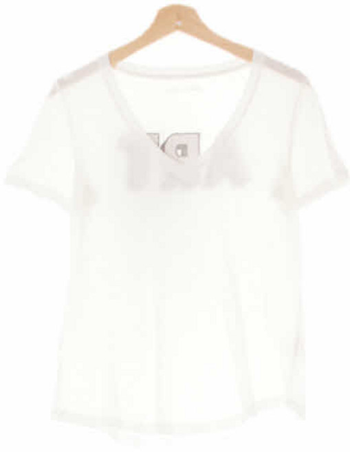 3666 쟈딕앤볼테르 화이트 시스루 모달혼방 백ART브이넥반팔티 [S]