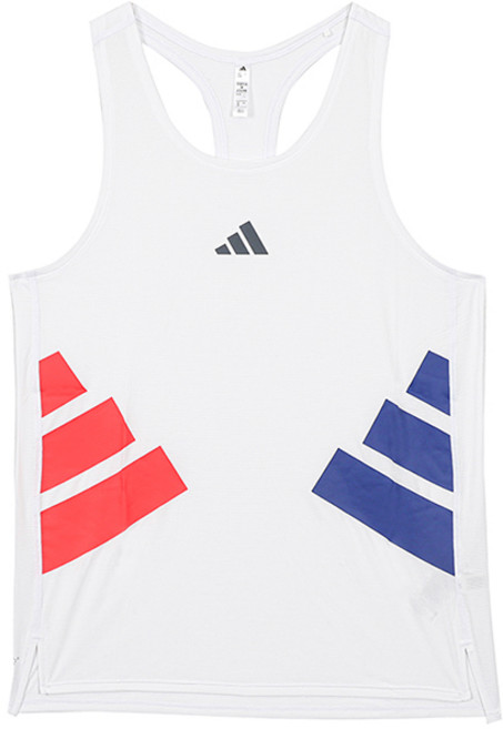 아디다스 올타임 Classic Running 싱글렛 민소매 나시티 화이트-레드-블루-블랙 로고