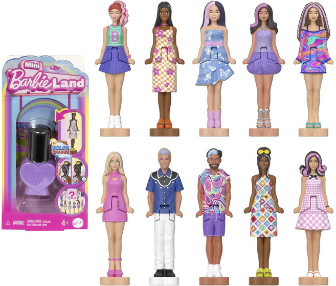 (Barbie) BOX 986Aset-JCP97 바비 미니 바비 랜드 패셔니스타 어소트(네일 칼라), 1개, 상세페이지 참조